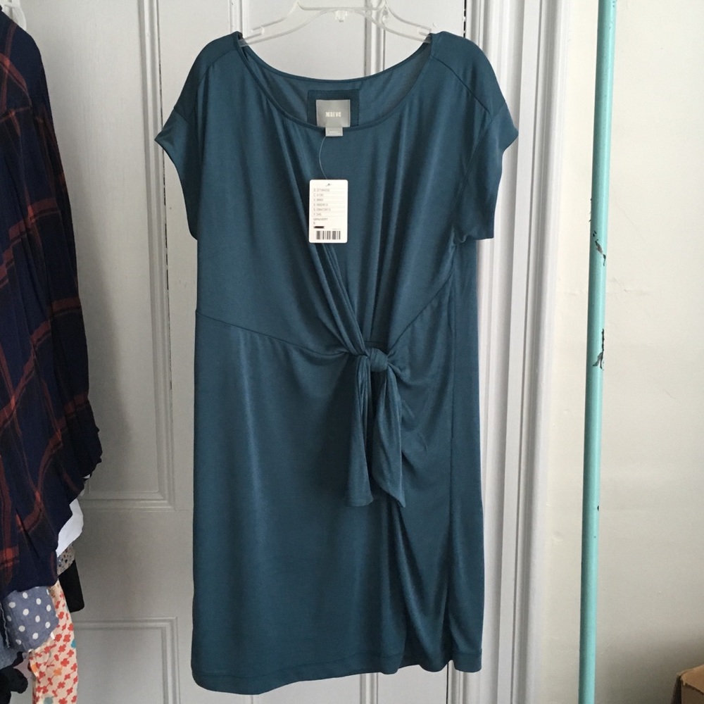 NWT Small Maeve Turquoise Tie Waist Dress